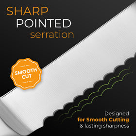 Orblue serrated knife ideal for cutting cakes and pastries with ease