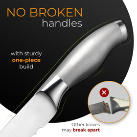 Orblue one piece design bread knife without screws for durability