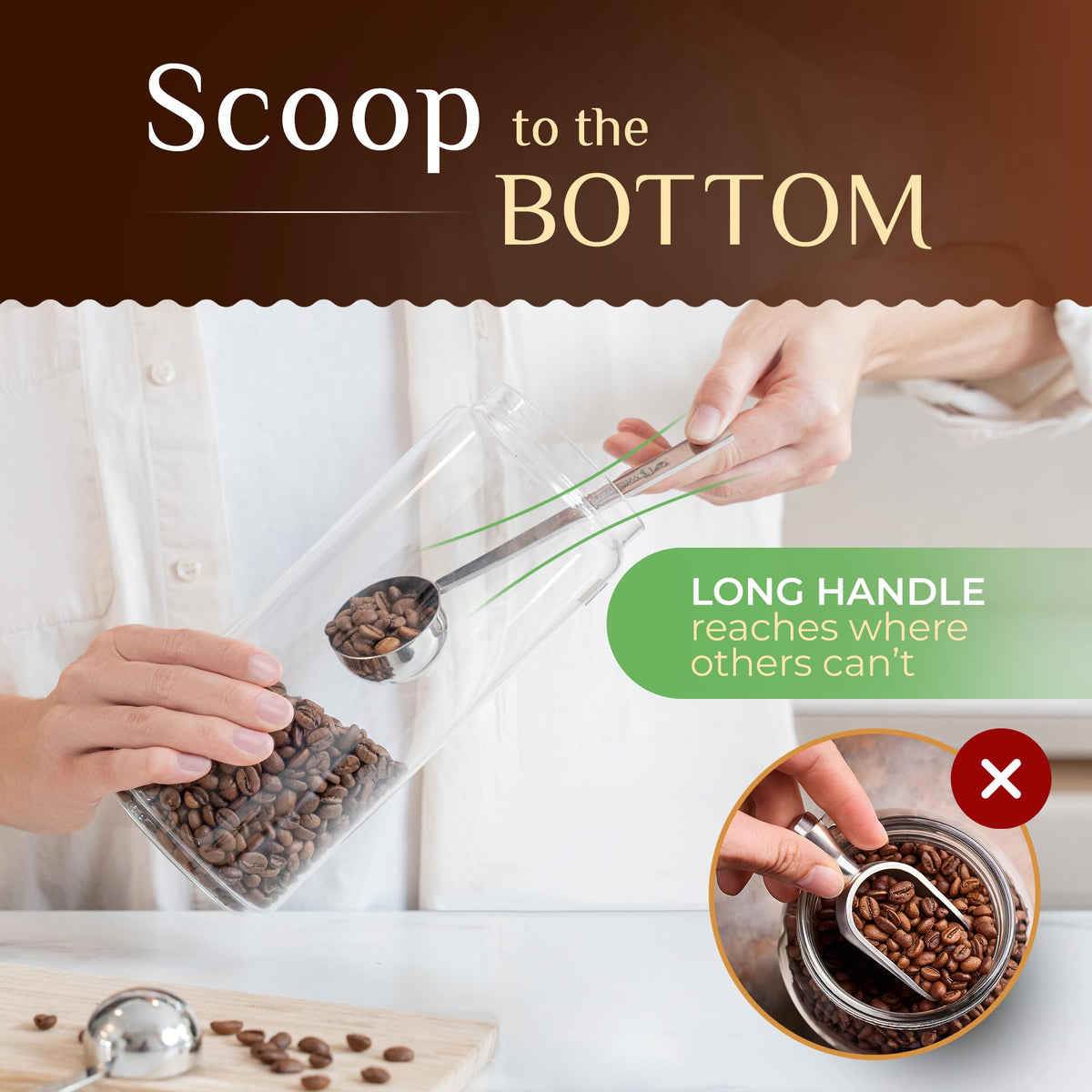 Orblue stainless steel measuring spoon for durability and style