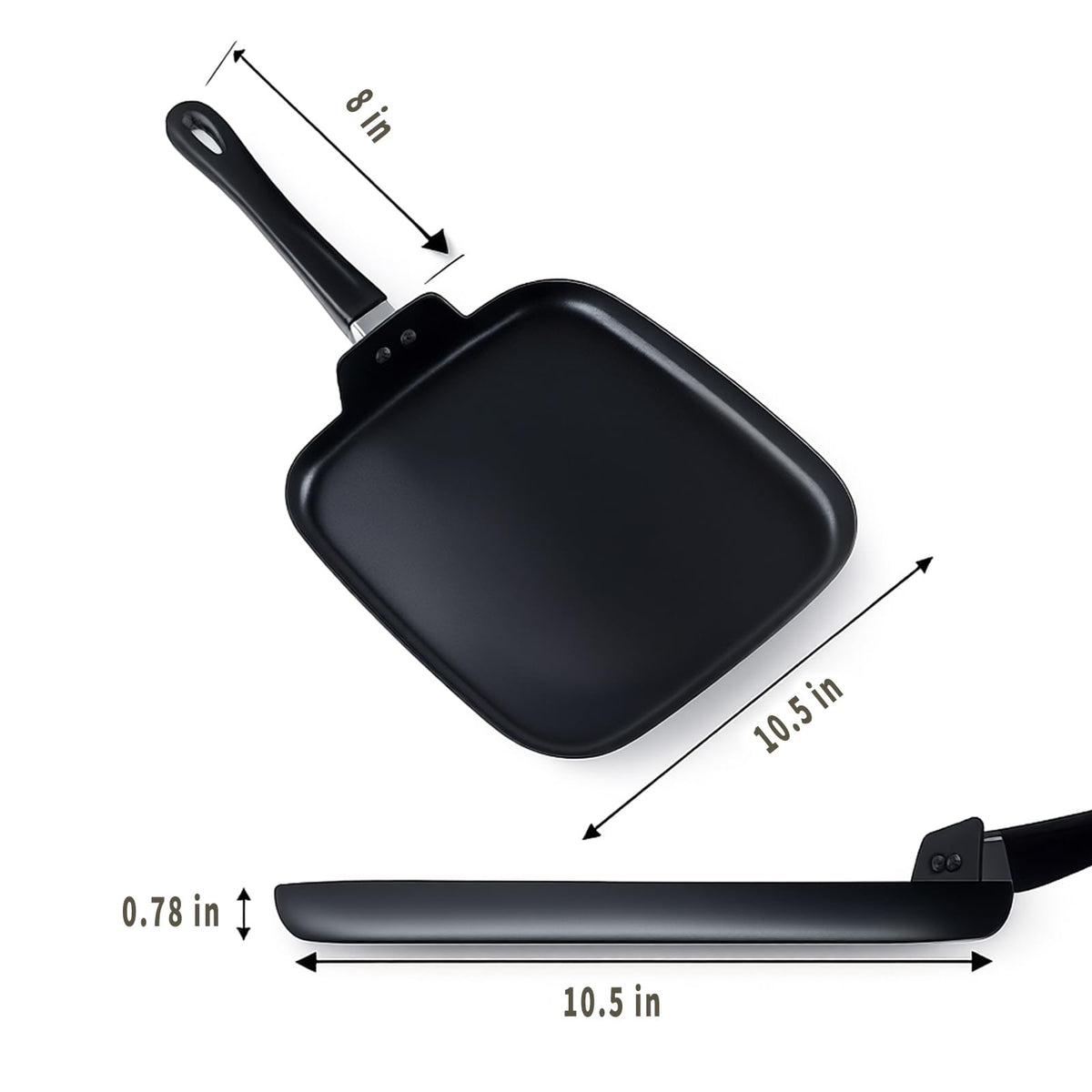 ORBxYoo griddle pan compatible with gas, electric, and ceramic stoves