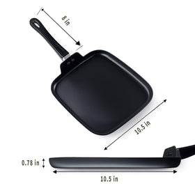 ORBxYoo griddle pan compatible with gas, electric, and ceramic stoves