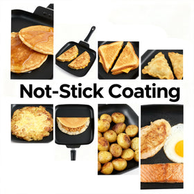 ORBxYoo nonstick square griddle pan perfect eggs with even heat