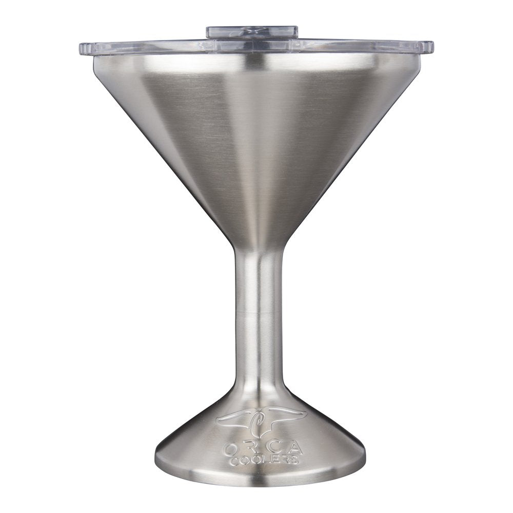 ORCA Tini 13oz martini glass side view, double-wall insulated to prevent condensation.