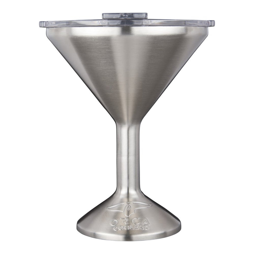 ORCA Tini 13oz martini glass side view, double-wall insulated to prevent condensation.