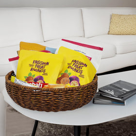 ORDELITE bread-basket-woven holds loaves neatly for table or display.