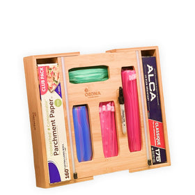 Ordna bamboo baggie organizer in a drawer keeps bags neatly organized