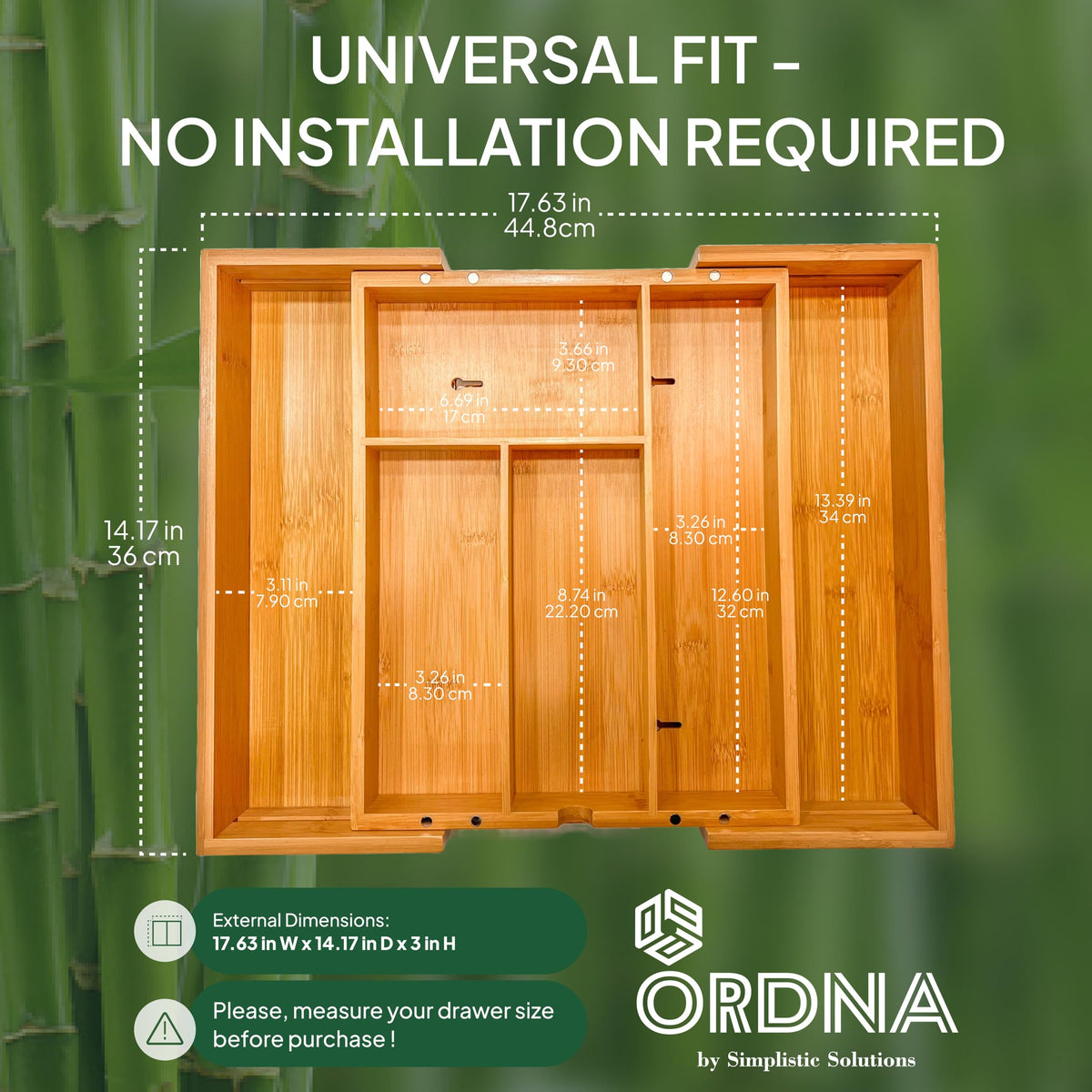 Ordna slim under-3-inch profile fits tight kitchen drawers
