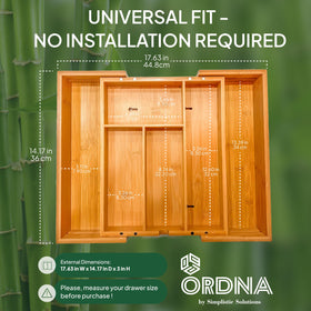Ordna slim under-3-inch profile fits tight kitchen drawers