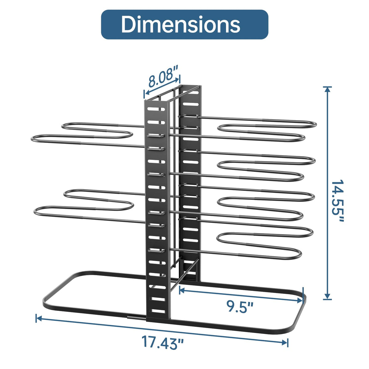ORDORA organizer with adjustable dividers showing flexible space for pots and lids