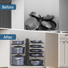 ORDORA compact kitchen organization, turning clutter into orderly shelves