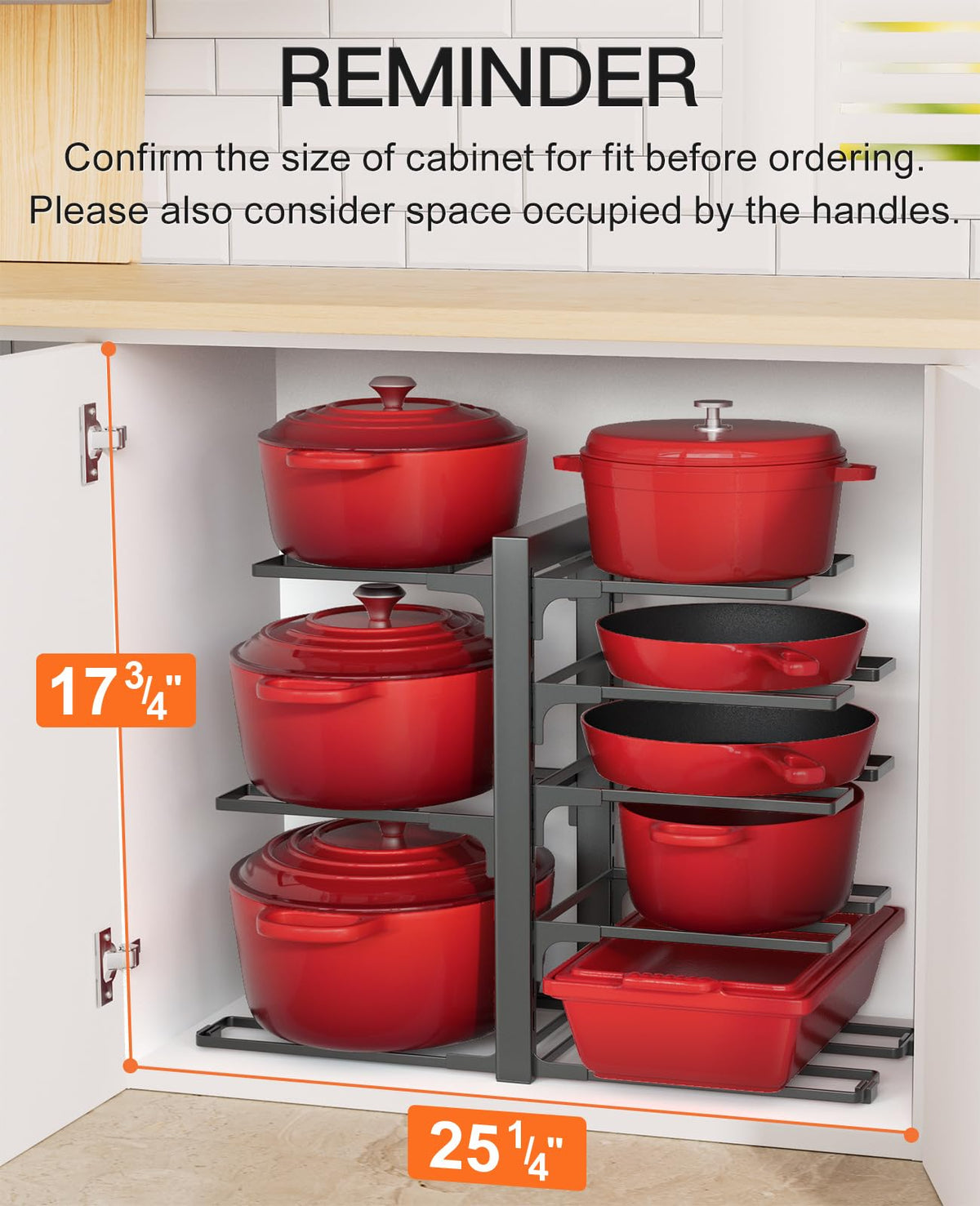 ORDORA heavy-duty eagle hook close-up showing secure storage for heavy pans.