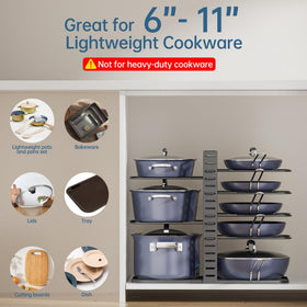 ORDORA maximum cabinet storage, keeps lids and pans within reach and organized