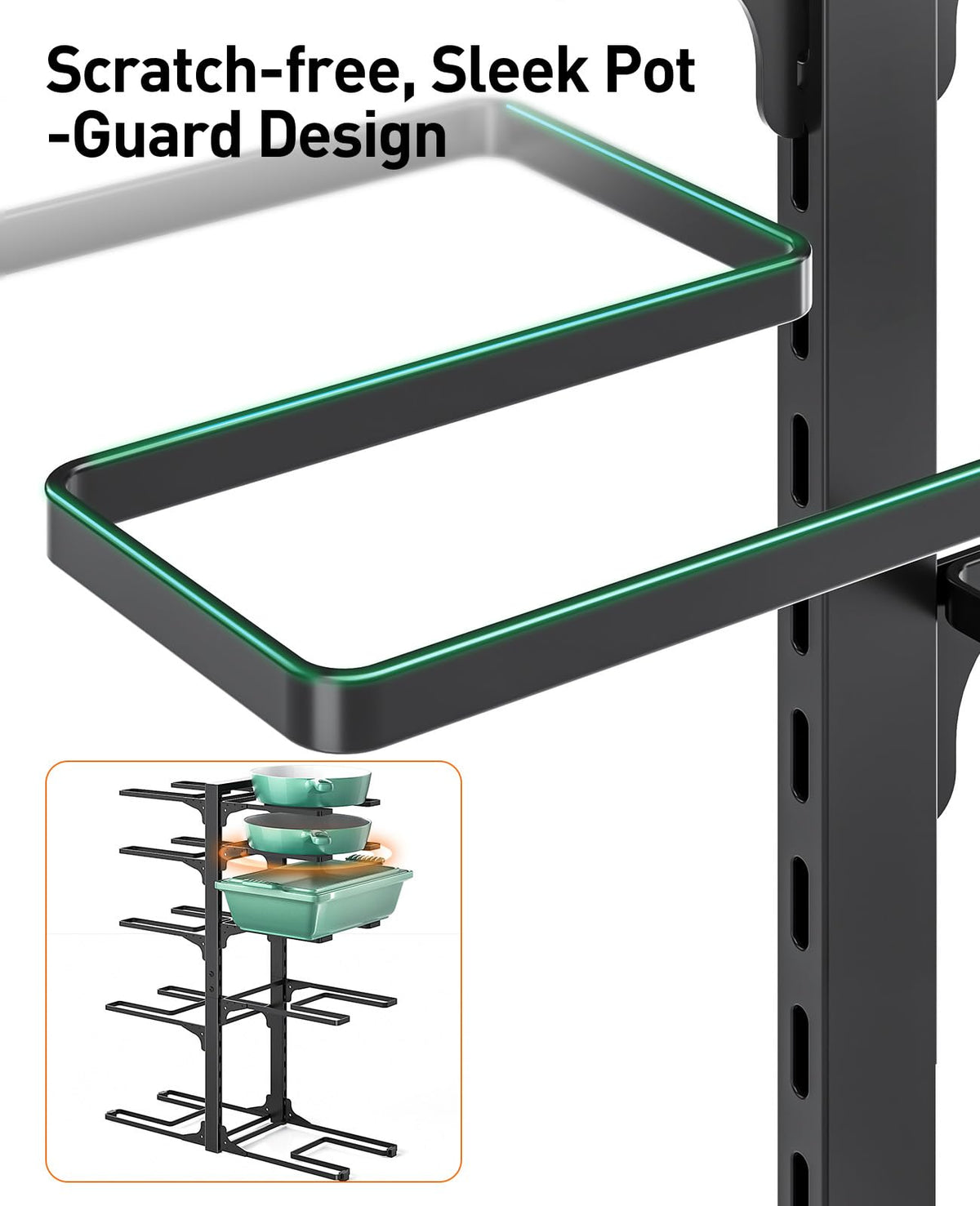 ORDORA organized cabinet interior keeps heavy cookware reachable and tidy.