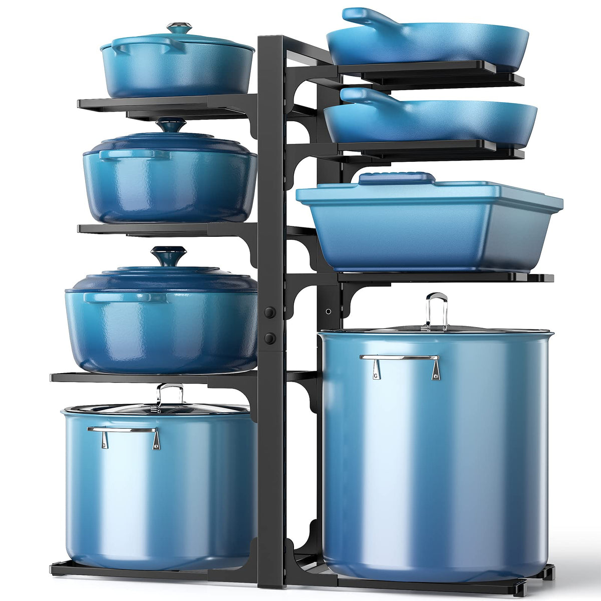 ORDORA under-cabinet organizer keeps large pots neatly stored and accessible