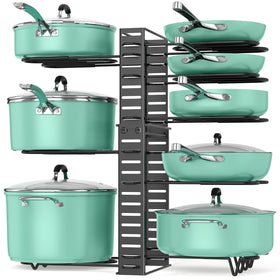 ORDORA pot organizer under cabinet with full rack for easy access and neat storage