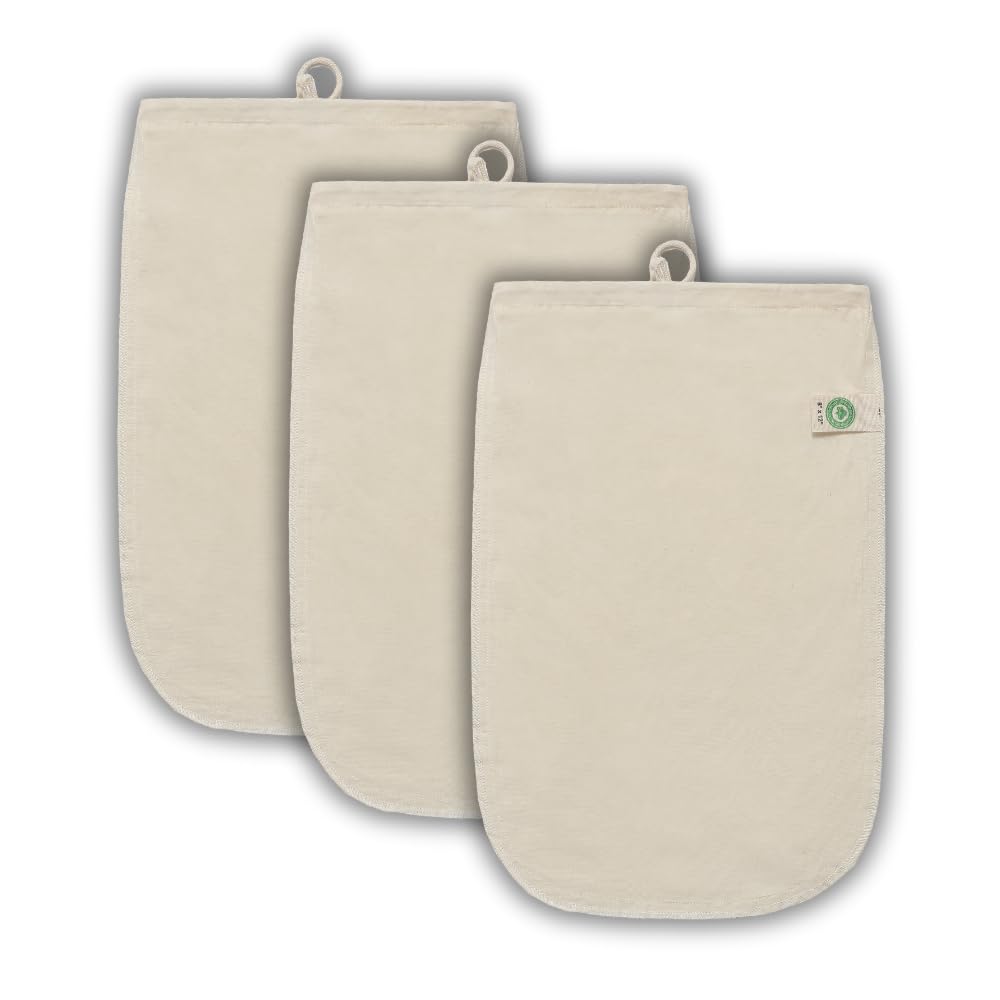 Organic Cotton Mart cold brew bags in large open pack, reusable for mason jars