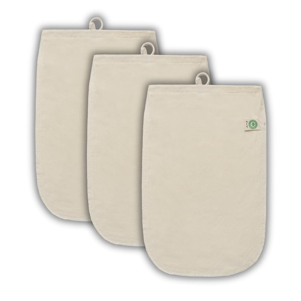 Organic Cotton Mart cold brew bags in large open pack, reusable for mason jars