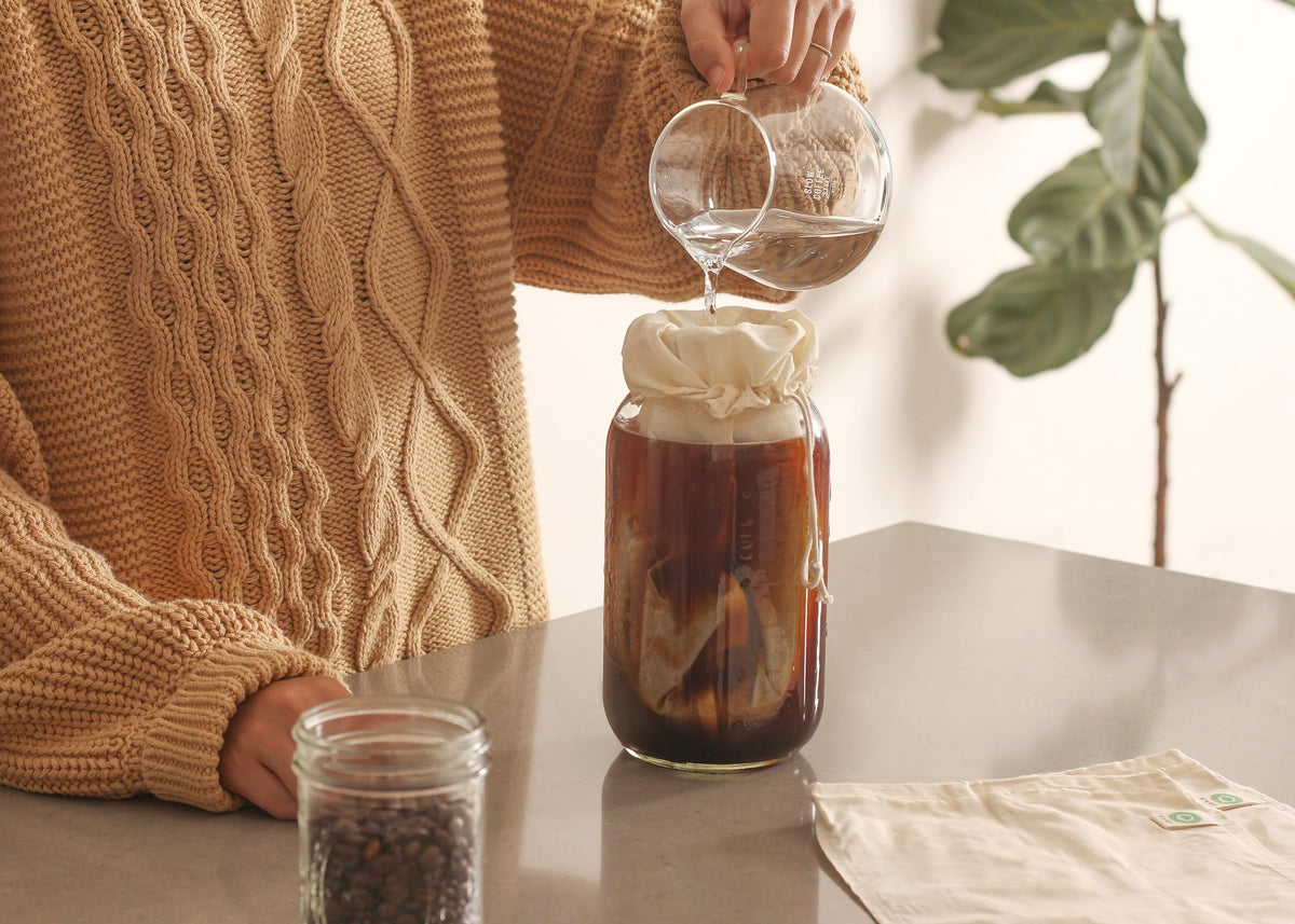 Organic Cotton Mart machine-washable cold brew bags for easy cleanup