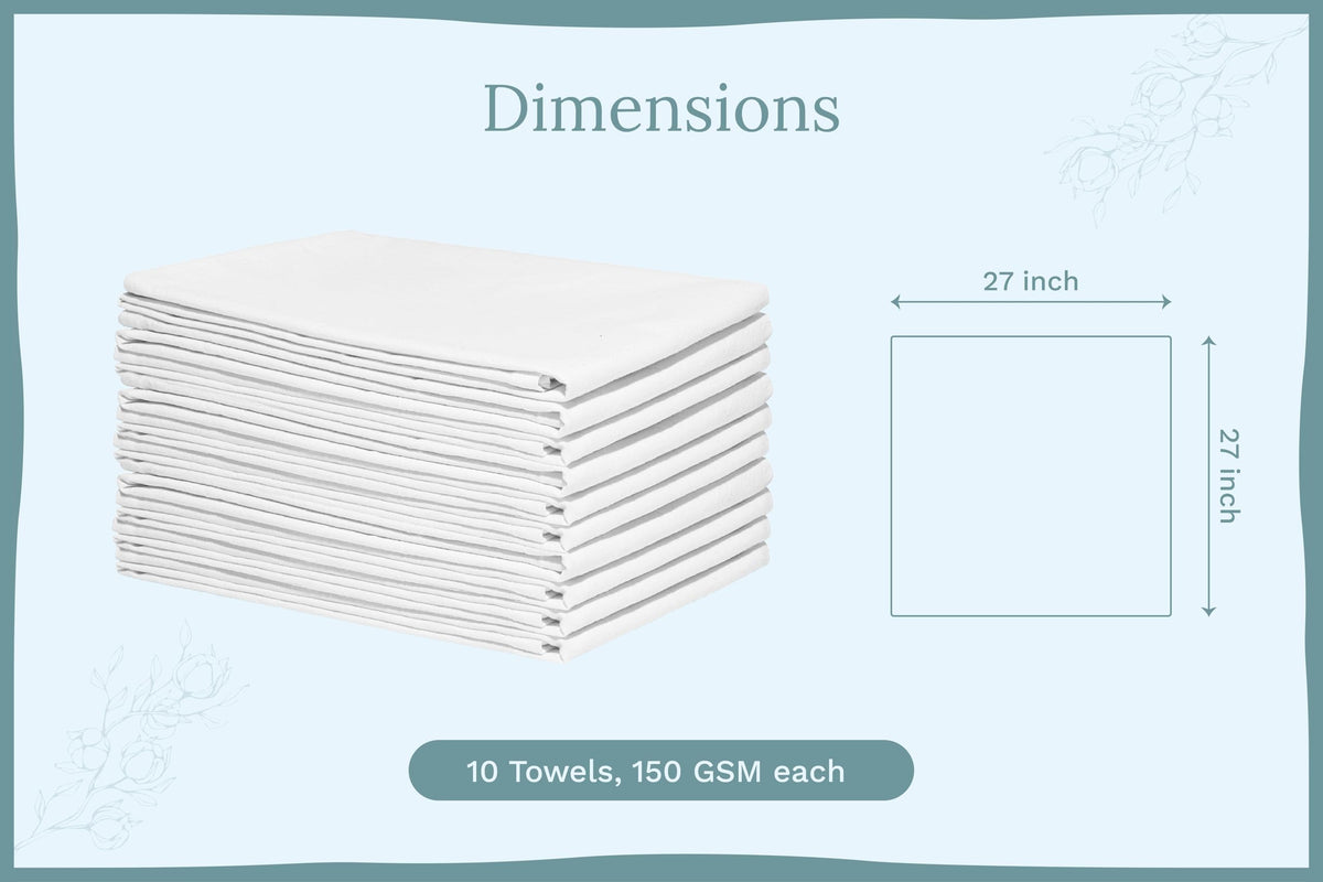 Organic Cotton Mart extra-large 27x27 towels in use as dish-drying cloth