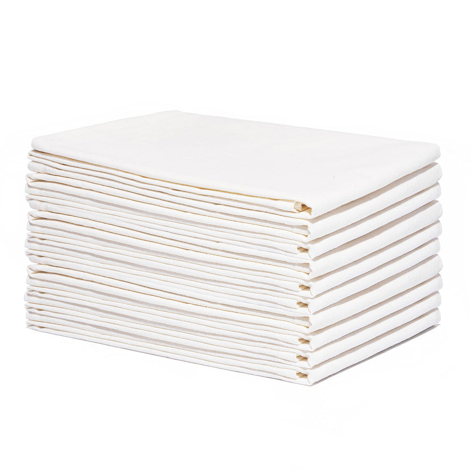 Organic Cotton Mart flour sack towels flatlay-10-pack off-white for versatile kitchen tasks