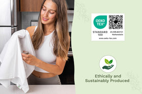 Organic Cotton Mart highly absorbent tea towels ready to dry and wipe