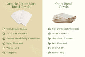 Organic Cotton Mart unbleached baking towels, chemical-free kitchen utility