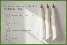 Organic Cotton Mart unbleached towels close-up with natural cream color and chemical-free weave