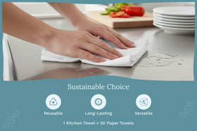 Organic Cotton Mart zero-waste kitchen towels highlighted for sustainable use