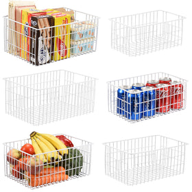 Orgneas six-size freezer basket set organizes items in upright freezers.