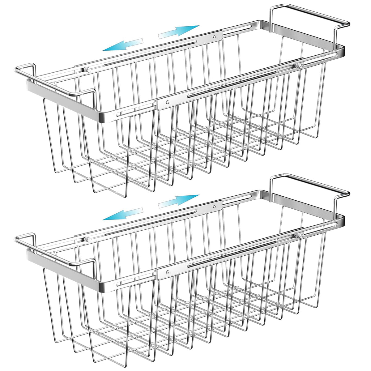 Orgneas expandable freezer basket on rails optimizing chest freezer space