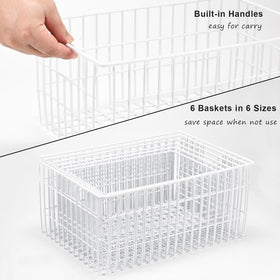 Orgneas baskets support multi-purpose storage for snacks and produce.