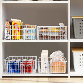 Orgneas freezer baskets with vertical sides optimize vertical storage.