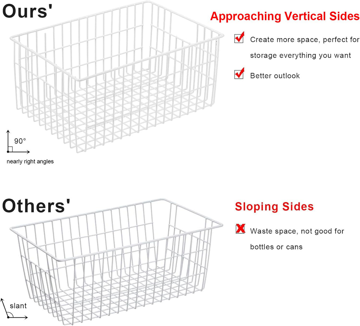 Orgneas bins improve organization and quick access in freezers.