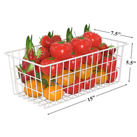 Orgneas freezer bins for upright freezers keep meats neatly organized.
