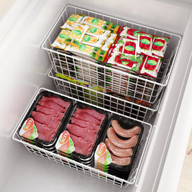 Orgneas wire construction keeps contents visible and promotes airflow.
