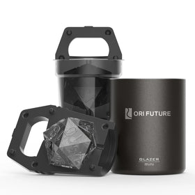 ORI Future Glazer Mini ice mold creates clear D20 cubes for premium drinks