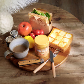 Oridom acacia lazy susan kitchen with spices and jars for easy access