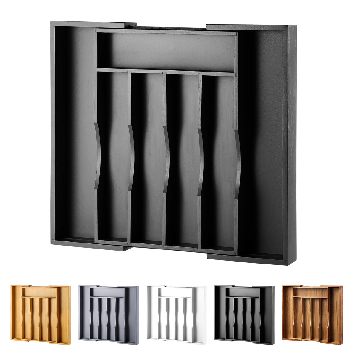 oridom expandable bamboo drawer organizer in-drawer keeps flatware neatly arranged for quick access