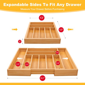 Oridom expandable drawer view highlights adjustable compartments for various silverware