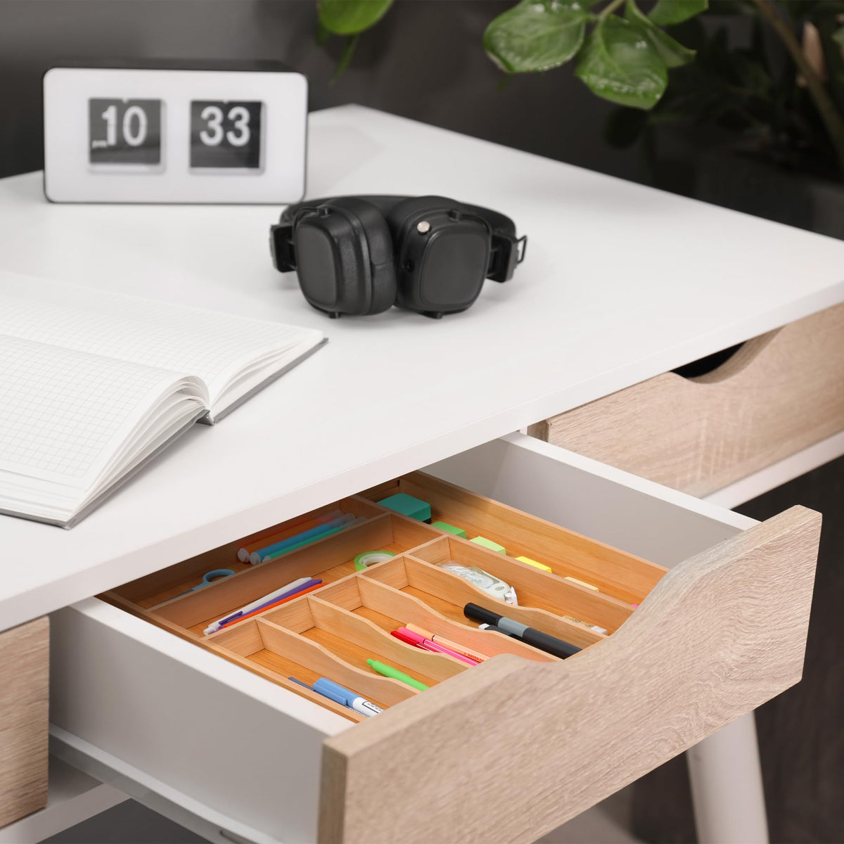 Sturdy bamboo design resists moisture and odors in kitchen conditions