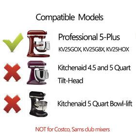ORIEMARS Flex Edge Beater shown on KitchenAid attachment securing snug fit.