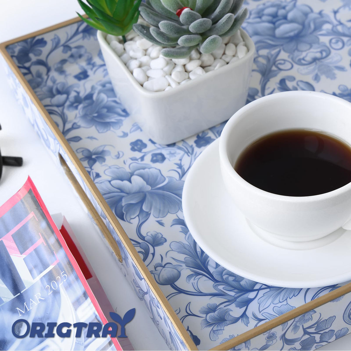 ORIGTRAY multi-purpose organizer tray keeps items tidy.