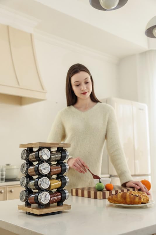 Orii compact countertop spice rack fits small kitchens without clutter