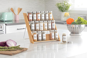 Orii glass spice jars with stainless lids ensure easy dispensing