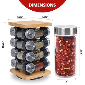Orii spice jars with labels neatly organized and ready to grab