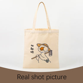 ORJ sublimation tote pack demonstrating reusable design for shopping.
