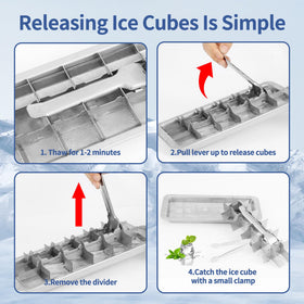 ORKBE 3-row-system ice tray speeds ice production