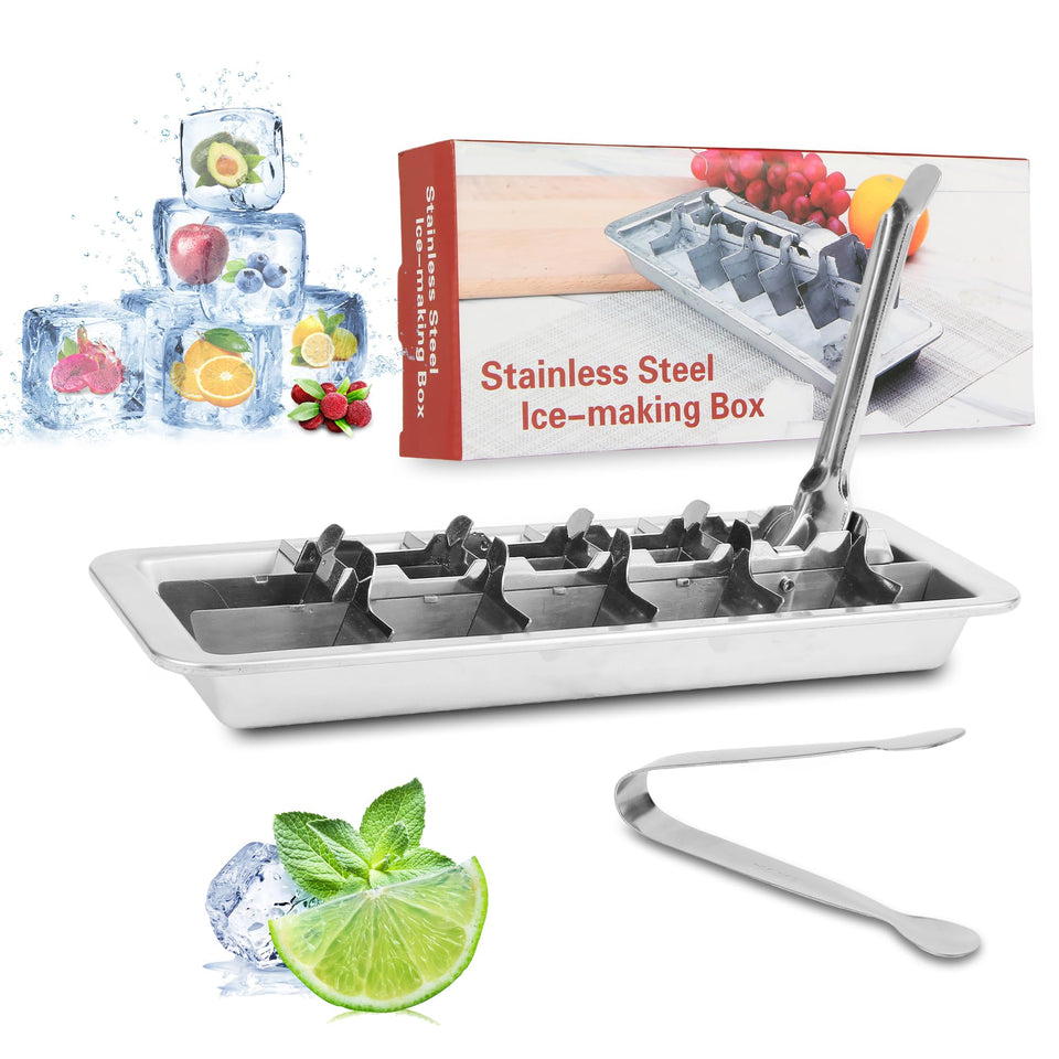 ORKBE stainless steel ice cube tray 18-slot design for commercial or home use