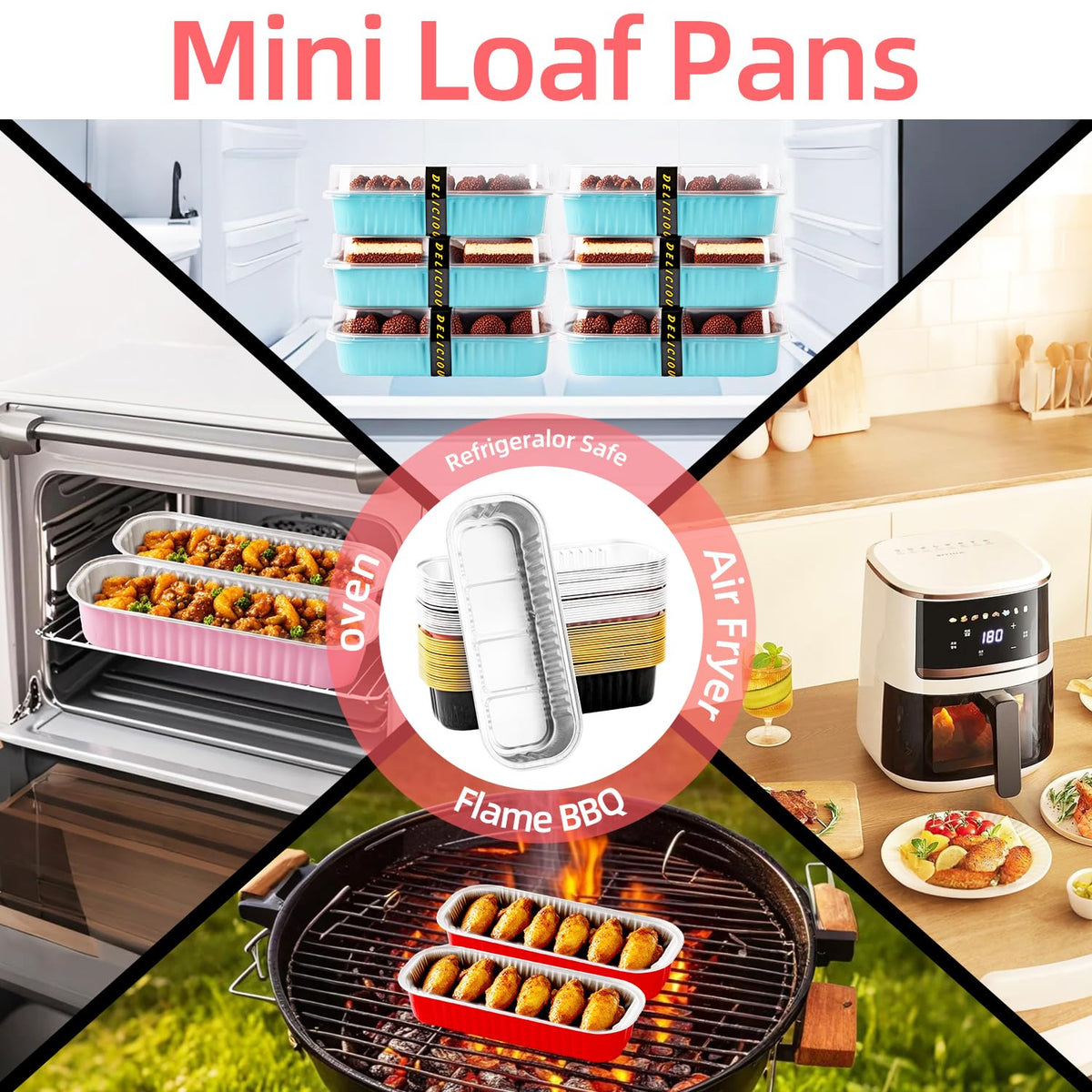Disposable aluminum foil pans by Orlashop designed for quick cleanup after holidays.