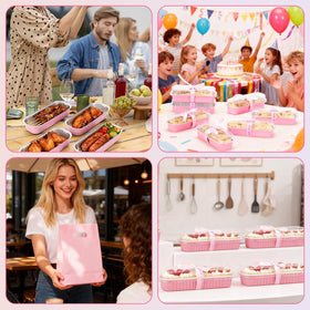 Orlashop pink-themed party setup with gift accents.
